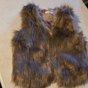 Brown Faux Fur Vest